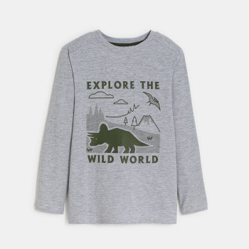 تيشيرت مزين برسمة ديناصور،...